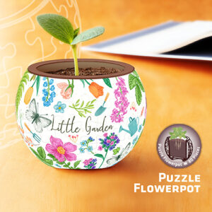 Alternative view of Little Garden - Puzzle Flowerpot - 80 curved pieces