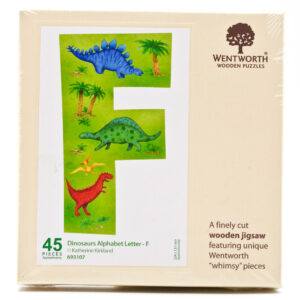 Dinosaurs Whimsy Wood Alphabet Letter F (45 Pieces) Shaped