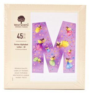 Fairies Whimsy Wood Alphabet Letter M (45 Pieces) Shaped