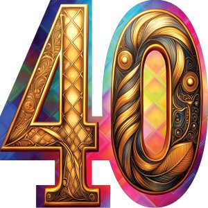 Soul Puzzles Number 40 Shaped Wood Jigsaw – 40th Birthday & Anniversary Milestone Puzzle (200x200mm)